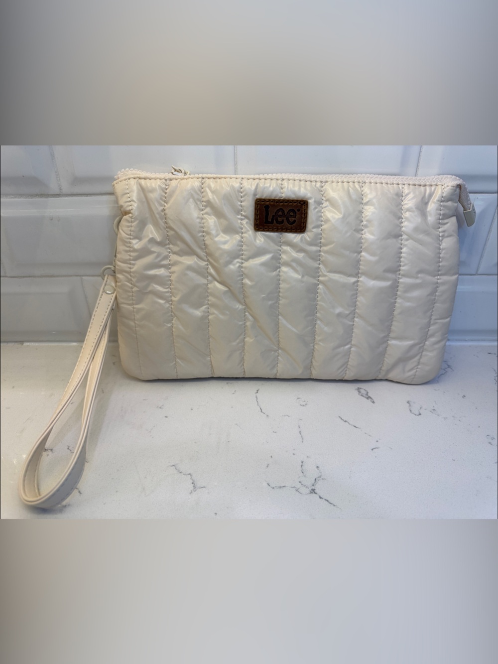 Lee Cream Quilted Wristlet